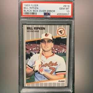 1989 Fleer Bill Ripken Baseball Card